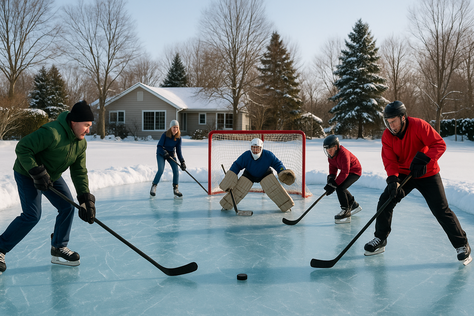 Frozen fiberglass pool in winter — ice-ready San Juan pool