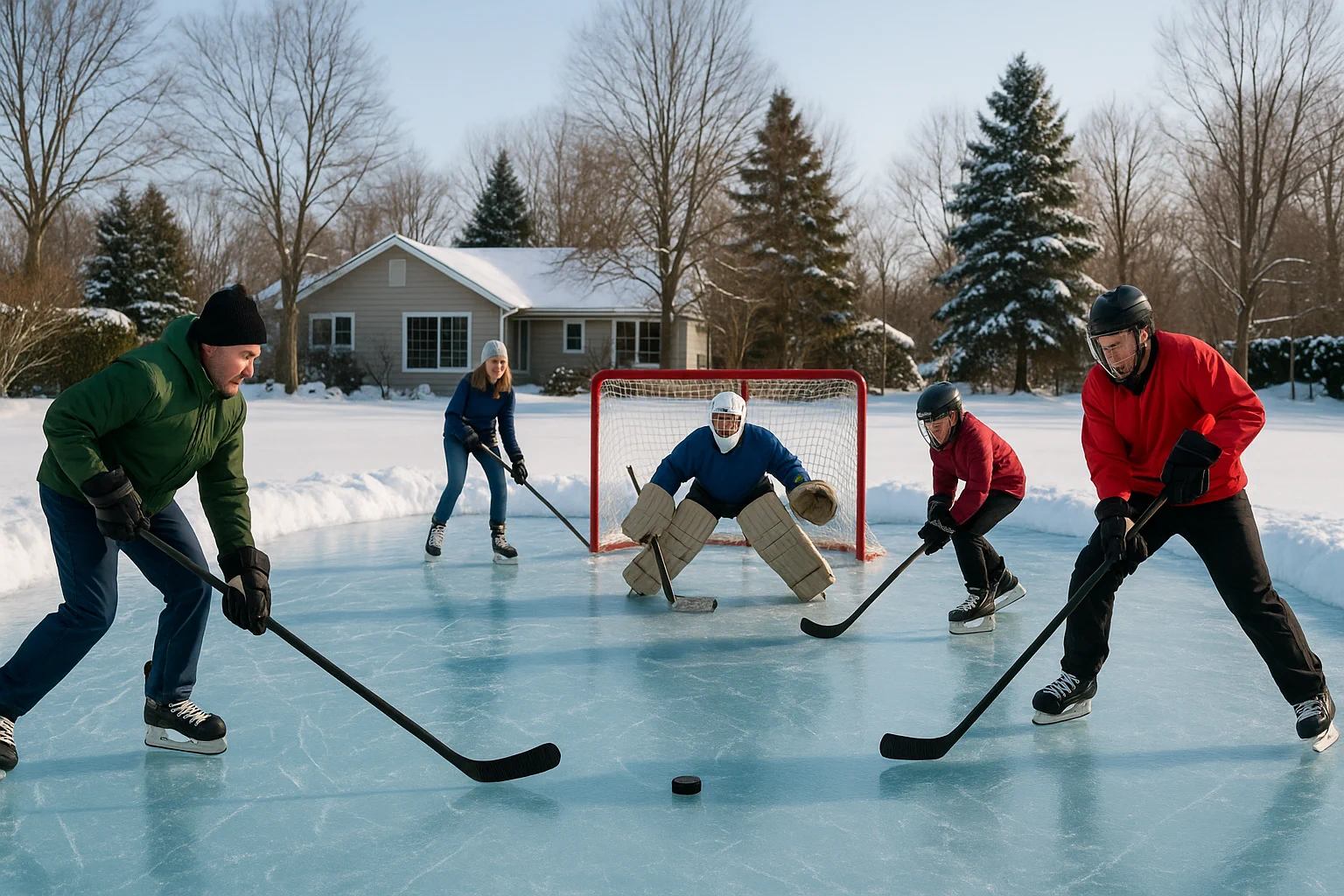 Frozen fiberglass pool in winter — ice-ready San Juan pool