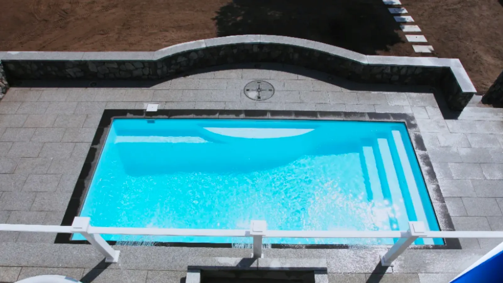Fiberglass pool installation in Gahanna, Ohio