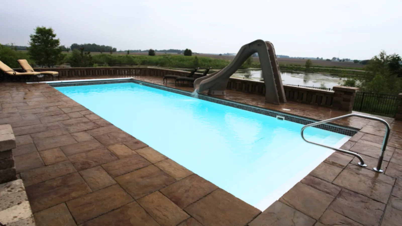 Fiberglass pool installation in Prospect, Ohio